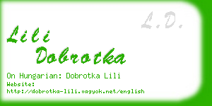 lili dobrotka business card